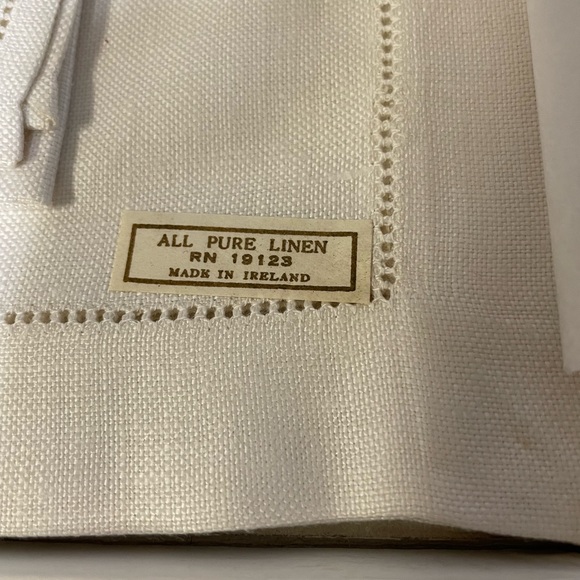 Vintage New in box Irish Linen lot of 5 pure 100% liner - Picture 4 of 7